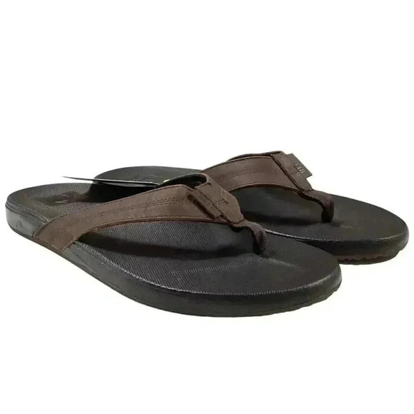 Reef Cushion Phantom LE Mens 13 Thong Slide Sandals Black Brown Leather NEW main image 8
